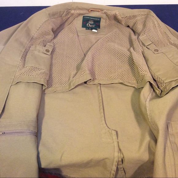 Orvis Canvas Safari jacket with elbow patches mens - Picture 10 of 11